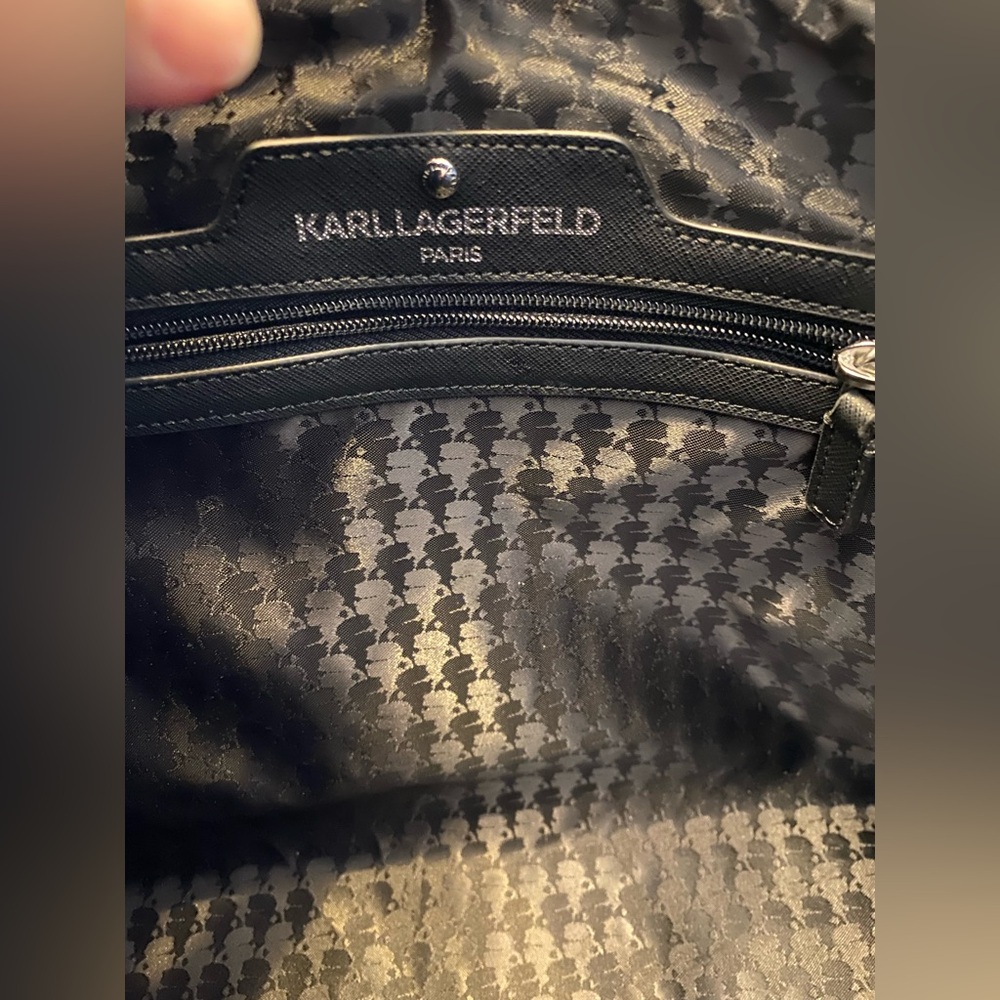 Karl Lagerfeld Black Graphic Tote Bag  NWT - Picture 4 of 9
